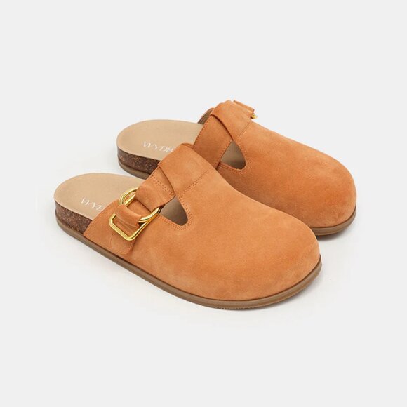 Sedona Closed Toe Mules | Size 7WW | Almond - Picture 3 of 8